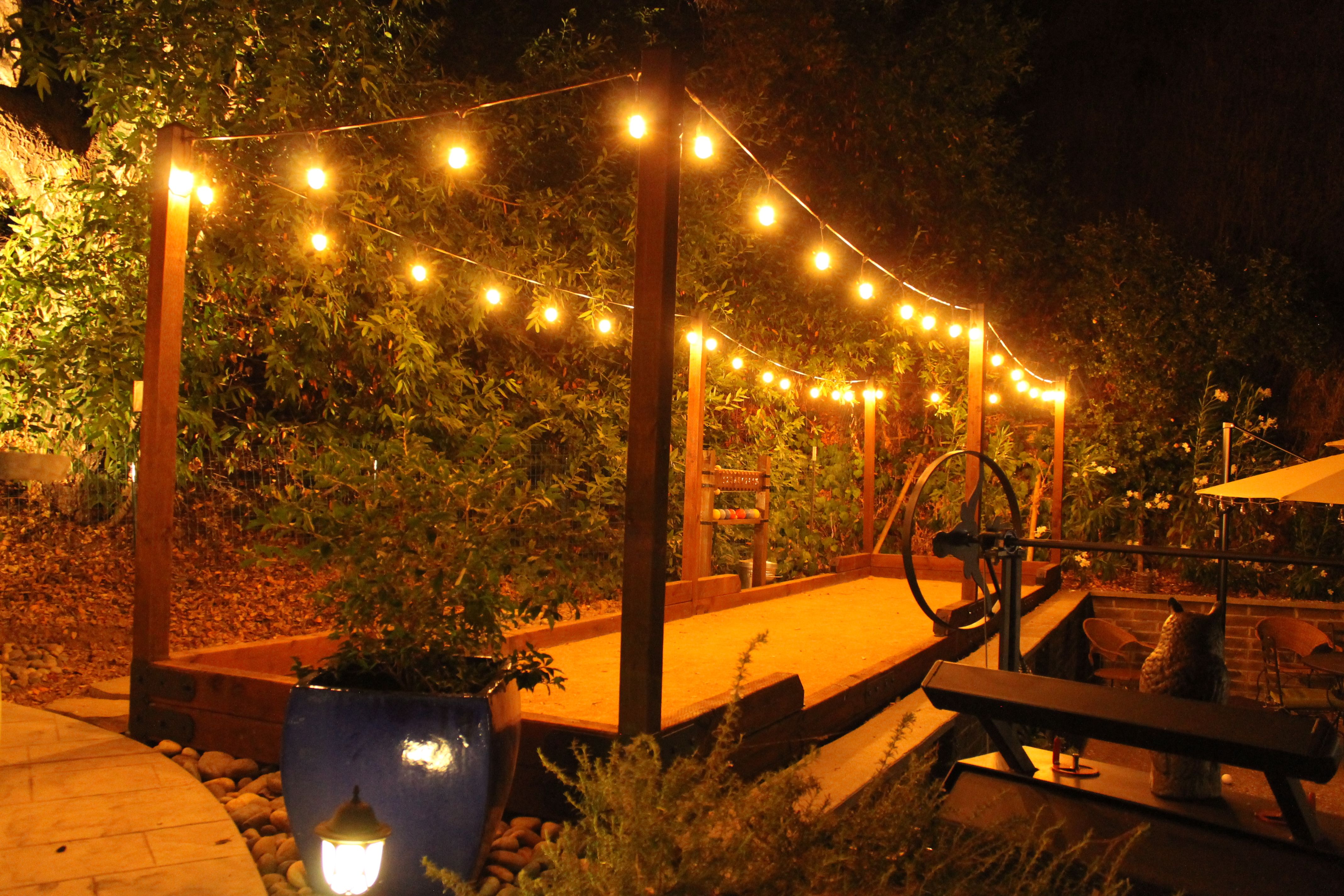 Bocce Court Lighting Installation services by Bocce Ball Court Builders of Houston in Houston, Texas